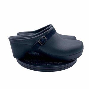 Crocs Shoes Black Rubber Low Heel Open Back Slip On Sarah Clog Mule Womens Sz 10